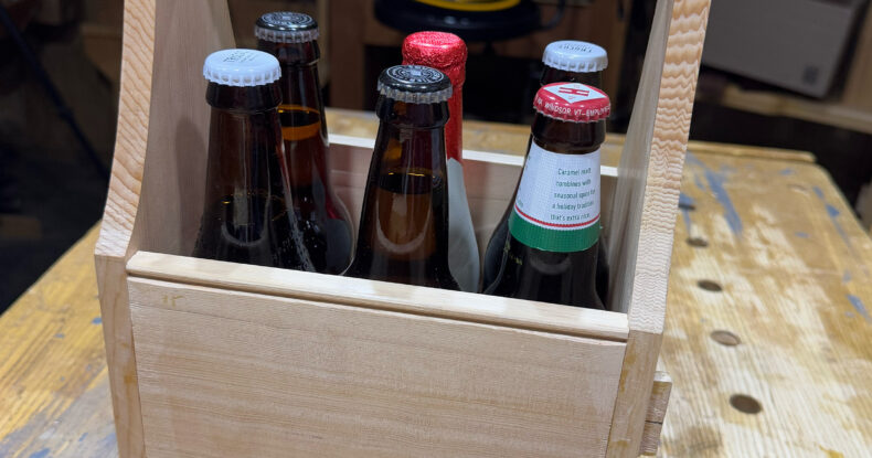 handmade beer caddy